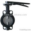 Dn100 handle cast iron wafer butterfly valve