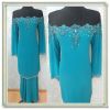 Transend lace with beads baju kurung design