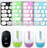 super slim coloful wireless keyboard mouse combo