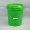 13L plastic bucket with metal handle and lid for paint