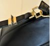 women's handbag leather shoulder bag bat shape tote bag with tab hardware trimed 