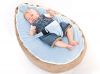 Velvet top microsuede PVC base baby bean bag with harness
