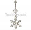 Crystal dangle navel belly piercing jewelry