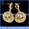 2014 Wholesale Fashion Imitation Jewellery Crystal & Rhinestone Dubai Gold Earring    