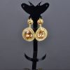 2014 Wholesale Fashion Imitation Jewellery Crystal & Rhinestone Dubai Gold Earring    