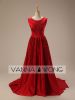 364 - 2013 new fashion burgundy red party dress Gowns Wedding Bridesmaid Bridal wedding dress Free Shipping