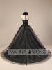 Free Shipping morden design lace Halter Black Party dress Formal Party Gowns black wedding dress