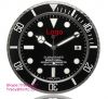 High Quality Metal Clock Luxury Watch Brand RLX SUB Limited Edition Full Black Digital Luminous Brand Wall Clock Home Decor