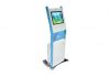 free standing queuing kiosk with receipt printer and card reader