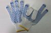pvc dotted cotton glove