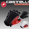 Castelli Rosso Corsa Emboidery Gloves Bike Cycling Half FINGER GlovesSummer Bike Bicycle Racing Fingerless Sports Gloves
