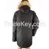 Seibertron M65 Slim Fit Field Coat Raccoon Fur Collar Hooded Jacket Parka Winter Long Coat