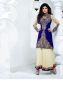 Ethnic Off white and Royal Blue Anarkali Suit