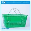 28L Supermarket Metal Handle Covering Plastic Shopping Baskets