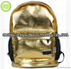 2014 Fashion Personality Gold Male or Female Backpack School Bag