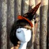 feather witch hat headband snap-on-party theme halloween