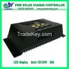 12V/24V Auto 30A PWM Solar Charge Controller with LCD Display