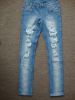  Ladies fancy cool  Jeans , hole,distress, enzyme wash, sand blasting