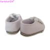 white doll sneakers, doll trainers, 18 inch doll shoes wholesale