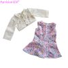 floral doll dress with coat, fashion wholesale doll clothes for 18 inch dolls