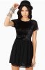 Black Magic Velvet Casual Dress for Women