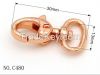 Rose gold zipper clasp...