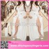 wholesale sexy plus size ivory fur trim glam night dress