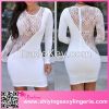 wholesale cheap price fashion white and black lace evening dress