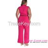 high quality new arrival women wide leg jumpsuit with belt