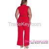 high quality new arrival women wide leg jumpsuit with belt