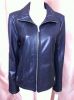 2014 New women leather jacket 100% genuine black slim sheep skin coat female motorcycle style wholesale