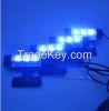 4*3 LED 12V Car Auto Interior Atmosphere Lights Decoration Lamp Blue