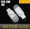 LED lamps G4 COB 1LEDs 3W Crystal Chandelier DC 12V Ceramic body LED