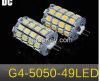 SMD 5050 49 LEDs LED lamp DC12V 5W 550Lumen G4 5050 Car bulbs Chandeli