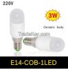 Mini LED lamp 3W E14 AC 220V 240V Crystal Bulb Ceramic Body