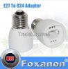 E27 to G24 Base LED Halogen Light Lamp Bulbs Socket Adapter Converter