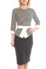 Office Style 3/4 Sleeve Knee Length Ladies Dresses