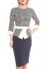 Office Style 3/4 Sleeve Knee Length Ladies Dresses