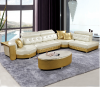 High Grade Luxury Modern Genuine Leather Sectional Corner Sofa Bonded