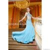 Spaghetti Strap Hot-fix Stone Ombre Maxi Flare Evening Dress