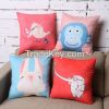 Rabbit and Monkey ---Let's enter into the geometry animal world Mineral Nano Crystal Cotton &amp; Linen Pillow
