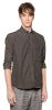 Fashion plain color long sleeve Italy style linen shirt for man