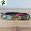 Customized Red Dog Collars With metal buckle