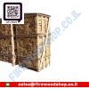 BIRCH DRIED FIREWOOD LOGS AND KINDLINGS ON PALLET BOXES ( CRATES ) , IN MESH BAGS.