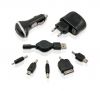 3 In 1 Usb Charger Set (For Samsung S4 & HTC)