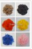 Colored dope dyed polyester staple fiber