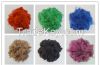 Colored dope dyed polyester staple fiber