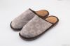 Mens printed easy velour mule slippers