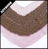 golden fashion beaded necklines for garments JCB-00057