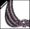 2014 handmade fashion collar necklaces with metal chain JCB-00006
